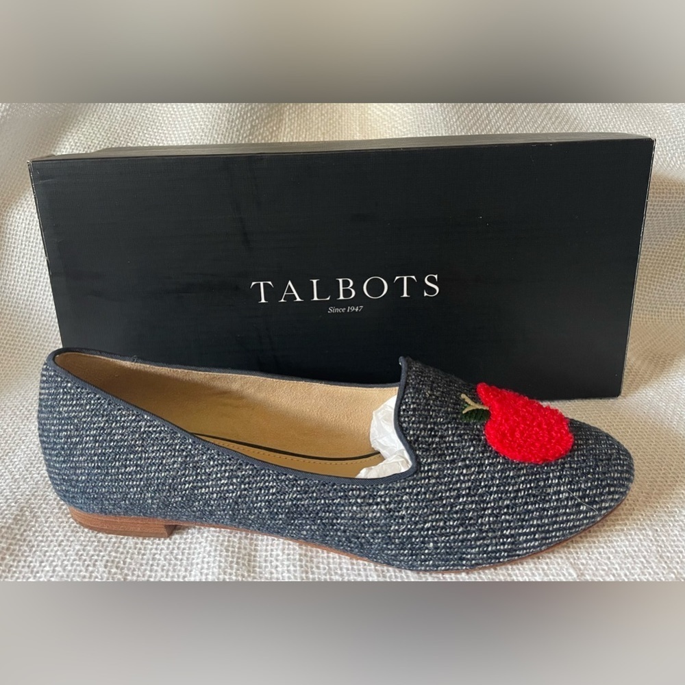 Talbots indigo blue Ryan novelty flat - Picture 2 of 8